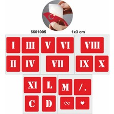 Roma Rakamı 5'li Set Dövme Kına Şablonu