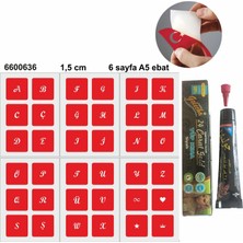 El Yazısı Harfler Hint Kınası ile Geçici Dövme Yapma Seti