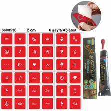 Minimal Desenler Hint Kınası ile Geçici Dövme Yapma Seti