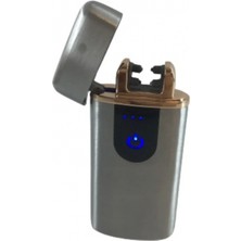 Alsepeteavm Elektronik Alevsiz Çakmak USB Şarjlı Dokunmatik LED Ekran