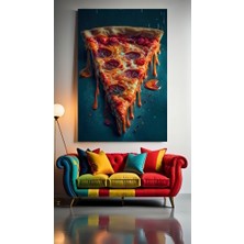 Pizza Dilimi V23 Ev Duvar Salon Güzellik Salonu Ofis Dükkan Dekarasyon Kanvas Tablo