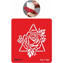 Doğada Valknut Gül Tattoo Geçici Dövme Şablonları Kına Kalıpları