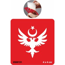 Çift Başlı Kartal Tattoo Geçici Dövme Şablonları Kına Kalıpları