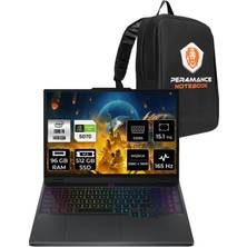 Lenovo Legion 5 i9 14900HX RTX 5070 8GB Gaming Laptop 96GB RAM 512GB SSD 15.1" QHD+ 165Hz FreeDOS + Per4 Çanta 83LY009KTRP350
