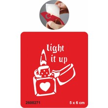 Işığımla Aydınlan Çakmak Ateş  Tattoo Geçici Dövme Şablonları Kına Kalıpları