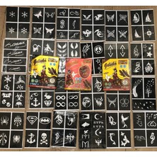 50 Sayfa Kına Deseni ve 12 Tüp Golecha Kına Seti