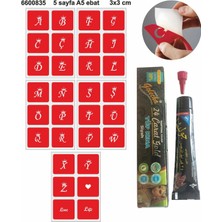 Taçlı Harfler Hint Kınası ile Geçici Dövme Yapma Seti