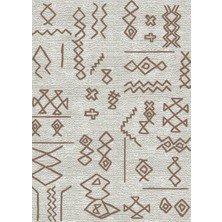 Bazaar Forum Dijital Baskı Pamuk Dokuma Taban İskandinav Desen Salon Halısı-Mutfak Halısı-Koridor Halısı