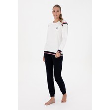 U.s. Polo Assn. Kadın Uzun Kollu Yuvarlak Yaka Dar Paça Pamuklu Kışlık Pijama Takımı S25118