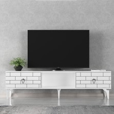 Varnact Tv Sehpası Beyaz-Beyaz