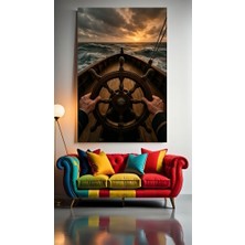 Özkacar Group Kaptan Sensin V1 Ev Duvar Salon Güzellik Salonu Ofis Dükkan Dekarasyon Kanvas Tablo