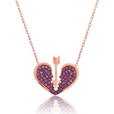 Stumbanng 925 Ayar Gümüş Kalpli Ok Kadın Gümüş Kolye