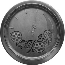 Saat Çarklı Yuvarlak Duvar Saati Dekoratif Hediyelik