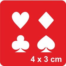 Iskambil Sembolleri  Tattoo Geçici Dövme Şablonları Kına Kalıpları