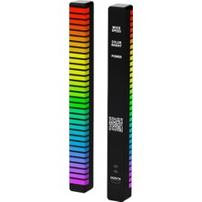 Sese Duyarlı Rgb LED Işık Şerit Müzik Ritmine Göre Renk Değiştiren Ambiyans Aydınlatma Otomatik Efektli Dekoratif Işık Sistemi