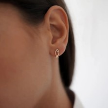 Minimal Balık Altın Küpe