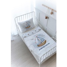 Organik Baskılı Montessori (100X200) Yorgan Seti - For Baby Serisi - Little Sailor