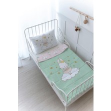 Organik Baskılı Montessori (100X200) Yorgan Seti - For Baby Serisi - Balerin Tavşan