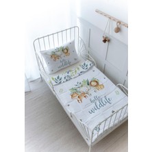 Organik Baskılı Montessori (100X200) Yorgan Seti - For Baby Serisi - Safari Animals