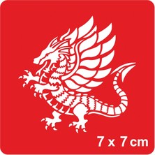 Yürüyen Kanatlı Ejder Tattoo Geçici Dövme Şablonları Kına Kalıpları