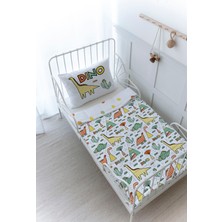 Organik Baskılı Montessori (100X200) Yorgan Seti - Pure Baby Serisi - Dino ve Kaktüsler