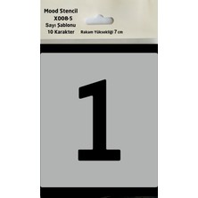 Mood Stencil Rakam Boyama Şablonu X008-SAYI Rakam Yüksekliği 7 cm