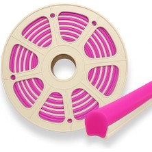 Pembe 6mm İkinci Nesil Silikon Neon LED Şerit Kılıfı 5 Metre Difüzör Tüp (LED Hariç)