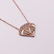 AgaKulche Gümüş Elmas Hayalet Kolye