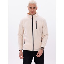 Monox Erkek Biyeli Fermuarlı Spor Polar Ceket