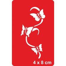 Dallarda Kelebekler Tattoo Geçici Dövme Şablonları Kına Kalıpları