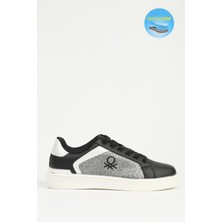 Benetton Kadın Siyah Beyaz Spor Ayakkabı Ithal BNI-12123