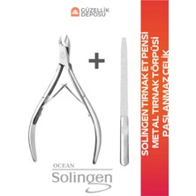 Paslanmaz Çelik Tırnak Bakım Seti, Tırnak Et Pensi ve Metal Törpü