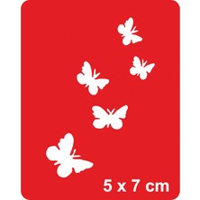 Kelebekler Özgürdür Tattoo Geçici Dövme Şablonları Kına Kalıpları