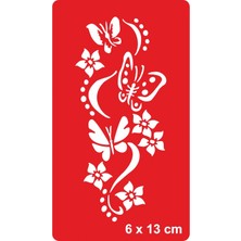 Bahar Şarkısı Kelebekler Tattoo Geçici Dövme Şablonları Kına Kalıpları