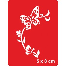 Kelebeğin Neşeli Hayatı Tattoo Geçici Dövme Şablonları Kına Kalıpları