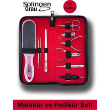10 Parça Paslanmaz Çelik Manikür ve Pedikür Seti, Deri Çanta ile Güvenle Kullanım