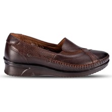 Yonca-H Kadın Deri Ayakkabı Kahve