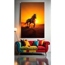 Özkacar Group Arap Atı V1 Ev Duvar Salon Güzellik Salonu Ofis Dükkan Dekarasyon Kanvas Tablo