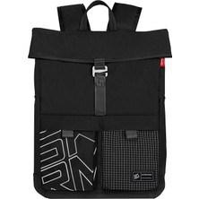 Skinarma Jager Serisi Naylon Scout Sırt Çantası Laptop ve Aksesuar Bölmeli Siyah