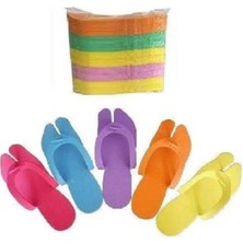 Renkli Pedikür Terliği, 50 Çift, Rahat ve Şık Ayak Bakım Seti