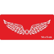 Yüce Melek Kanatları Tattoo Geçici Dövme Şablonları Kına Kalıpları