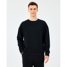 Skechers M Essential Crewneck Sweatshirt Erkek Siyah Sweatshirt S2610015-3817