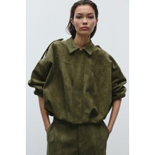 Prifaldi Süet Görünümlü Bomber Ceket