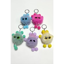 Msa-Shop Gözlüklü Peluş Anahtarlık-Renkli