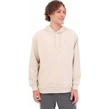 Lumberjack SN73 Hoodie Kapsonlu Erkek Sweat - Ekru