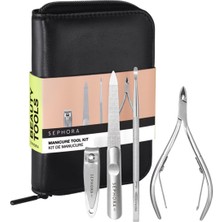 Paslanmaz Çelik 5 Parça Manikür Seti, Seyahat Boy ve Temel Bakım Araçları