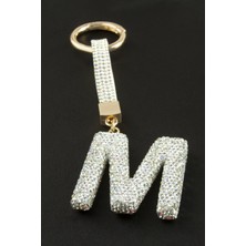 Msa-Shop Harfli Savaroski Taşlı Anahtarlık-M