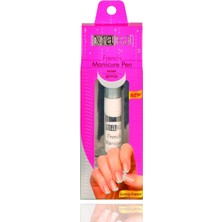 Parlak Gümüş Rengi French Manikür Kalemi ile Zarif Tırnaklar