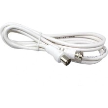 60 Ohm Erkek / F Erkek Kablo 1.2 Metre Kablo Beyaz