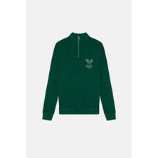 Socrates Tennis Club Supersoft Quarter-Zip Sweatshirt - Nefti Yeşil